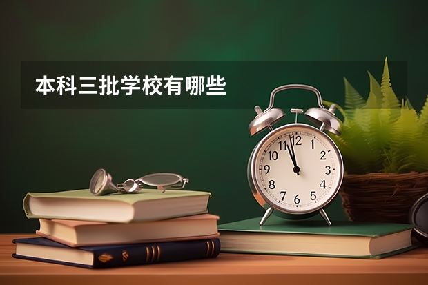 本科三批学校有哪些