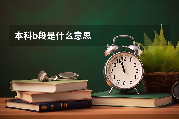 本科b段是什么意思