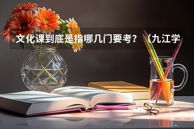 文化课到底是指哪几门要考？（九江学院专科录取是哪几门科目成绩）