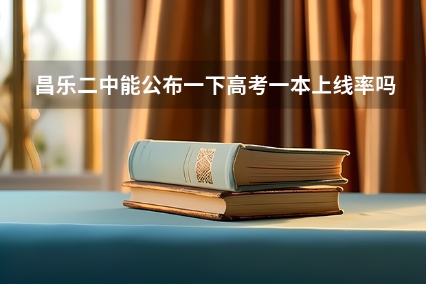 昌乐二中能公布一下高考一本上线率吗？是不是不理想不敢公布吧