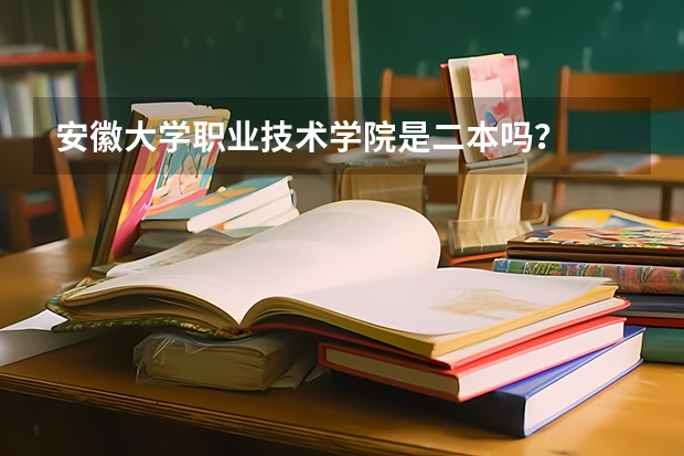 安徽大学职业技术学院是二本吗？