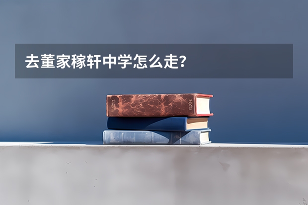 去董家稼轩中学怎么走？