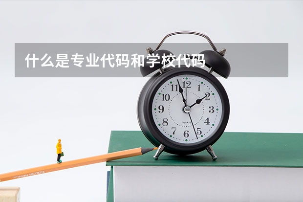 什么是专业代码和学校代码