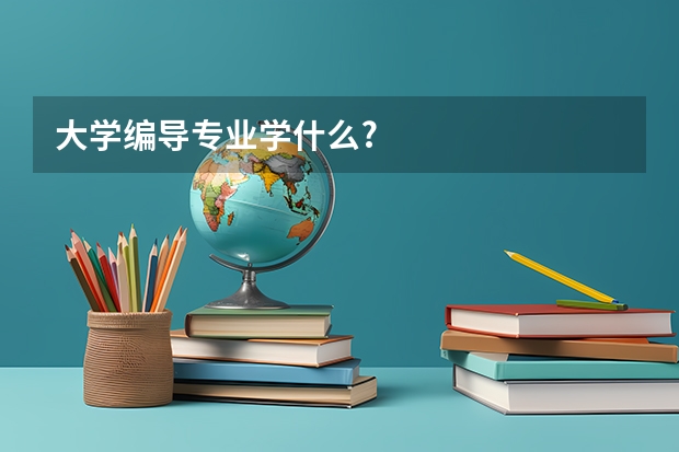 大学编导专业学什么?