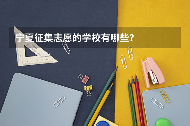 宁夏征集志愿的学校有哪些？