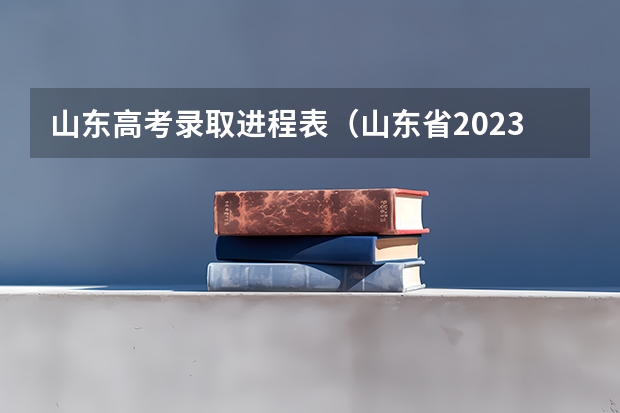 山东高考录取进程表（山东省2023年高考时间安排）