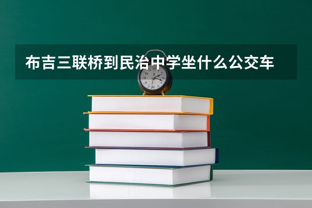 布吉三联桥到民治中学坐什么公交车