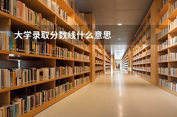 大学录取分数线什么意思