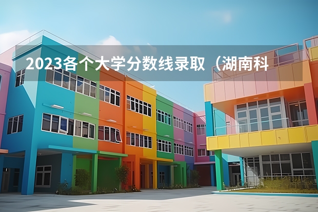 2023各个大学分数线录取（湖南科技大学历史类分数线）