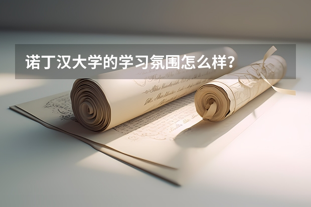 诺丁汉大学的学习氛围怎么样？