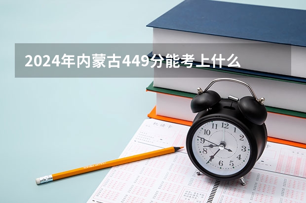 2024年内蒙古449分能考上什么大学？