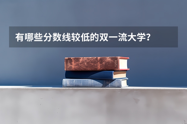 有哪些分数线较低的双一流大学？