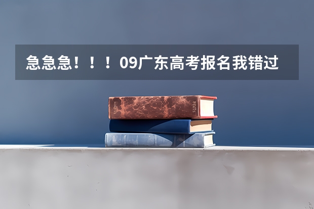 急急急！！！09广东高考报名我错过了时间，还可以补报吗？08年高考报名是可以补报的，09年的还可以吗？？