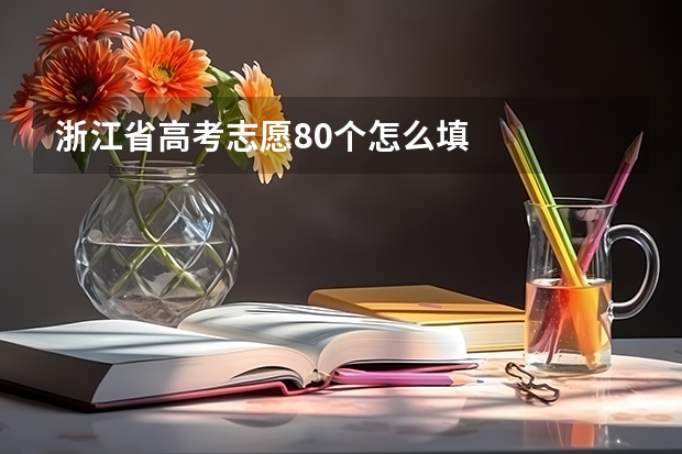 浙江省高考志愿80个怎么填