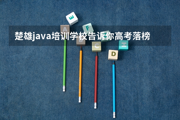 楚雄java培训学校告诉你高考落榜后还能上什么好学校？