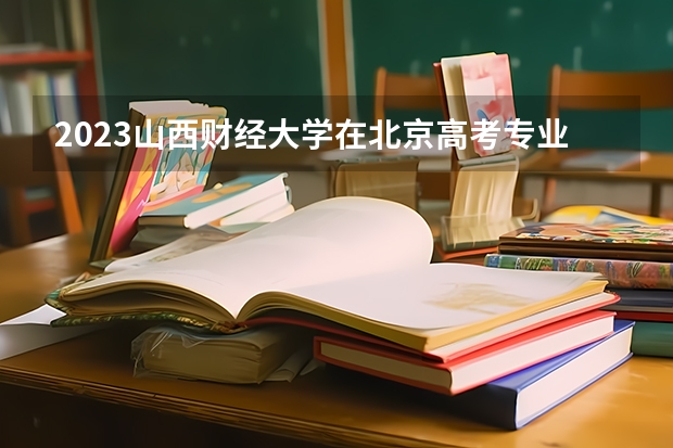 2023山西财经大学在北京高考专业招生计划人数是多少