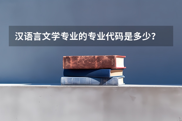 汉语言文学专业的专业代码是多少？