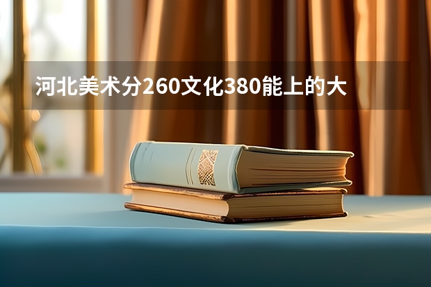 河北美术分260文化380能上的大学 关于学美术的理科生高考择校的问题