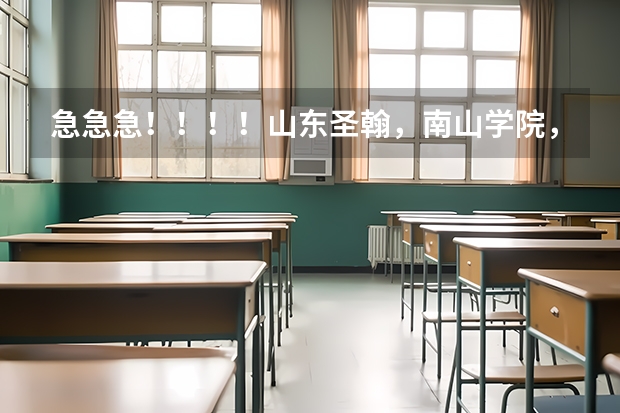 急急急！！！！山东圣翰，南山学院，黄海学院这三个学校哪个好啊？