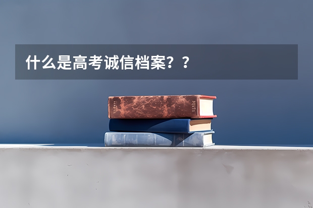 什么是高考诚信档案？？