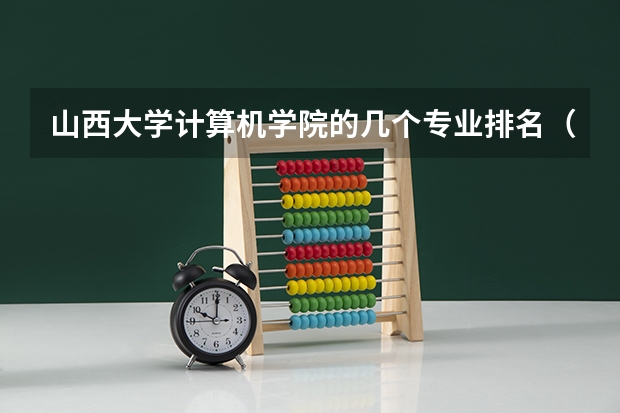 山西大学计算机学院的几个专业排名（山西省计算机专科学校排名）