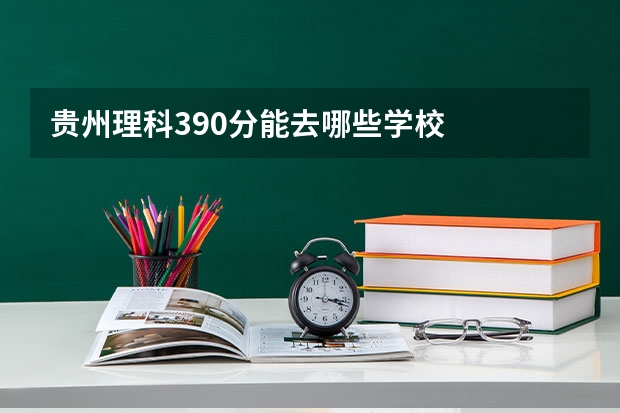 贵州理科390分能去哪些学校