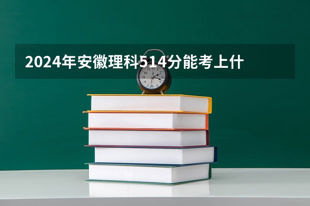 2024年安徽理科514分能考上什么大学？