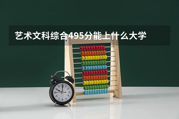 艺术文科综合495分能上什么大学