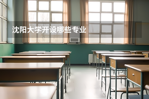 沈阳大学开设哪些专业