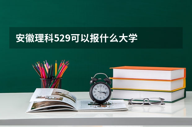 安徽理科529可以报什么大学