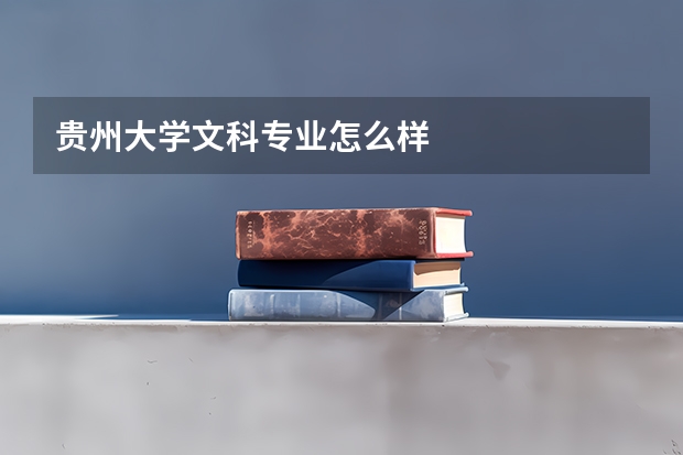 贵州大学文科专业怎么样