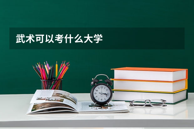 武术可以考什么大学