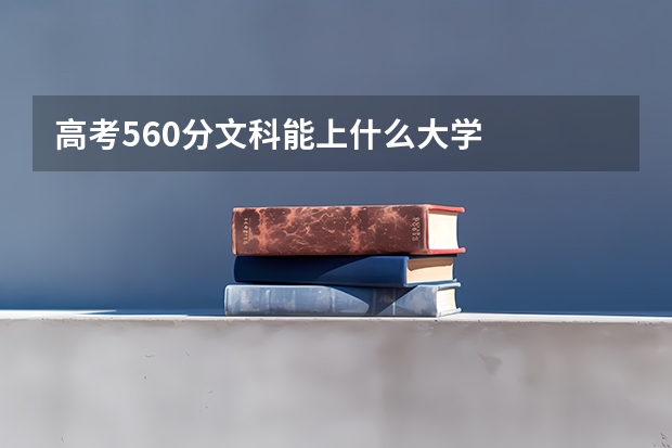 高考560分文科能上什么大学