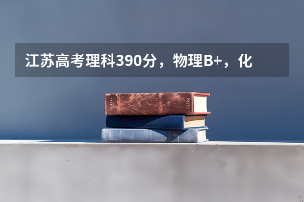 江苏高考理科390分，物理B+，化学A，报什么学校