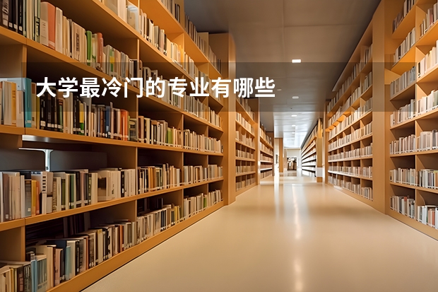 大学最冷门的专业有哪些