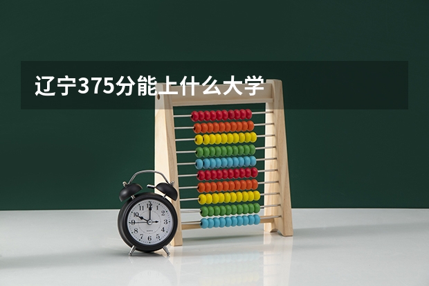 辽宁375分能上什么大学