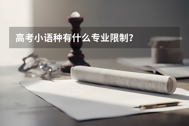 高考小语种有什么专业限制？