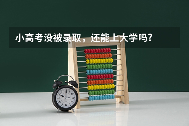 小高考没被录取，还能上大学吗?