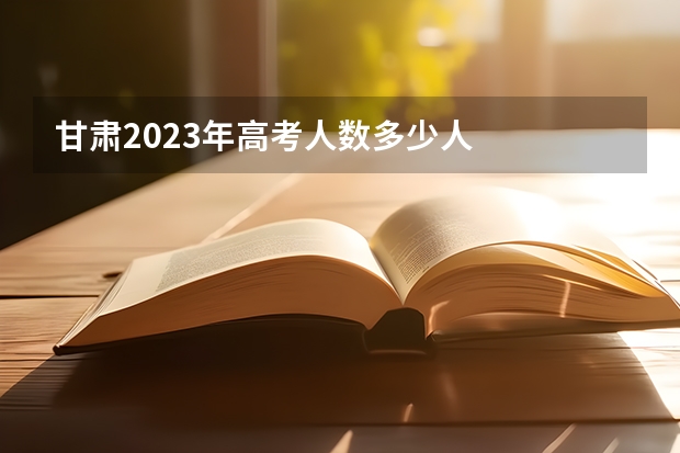 甘肃2023年高考人数多少人