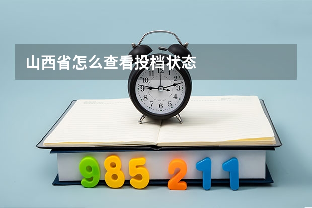 山西省怎么查看投档状态