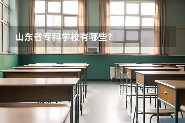 山东省专科学校有哪些？