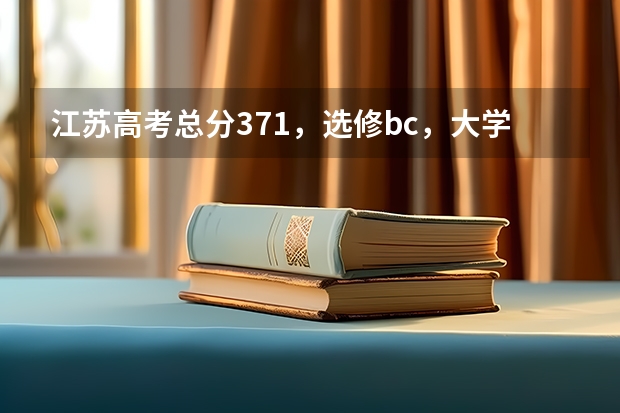 江苏高考总分371，选修bc，大学怎么选